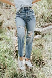 The Ross High Rise 90s Boyfriend Jean In Medium Denim In 2022 Boyfriend Jeans 90s Style Jeans 90s Fashion