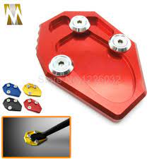Red Bike Motorcycle Kickstand Aluminum Enlarge Extension Side Stand Plate Enlarge For Yamaha Mt 07 Mt07 Xj6 Abs Fz6r Fz6 Red Bike Kickstand Motorcycle