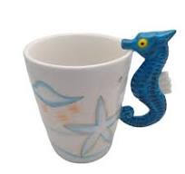 Estatuilla personalizada Bisque Seahorse-Escultura de cerámica sin pintar  para arte DIY, diseño personalizado y tamaño