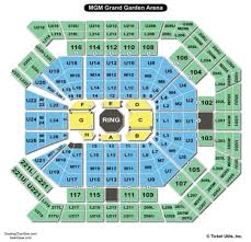 Mgm Arena Seating Map Mgm Grand Garden Arena Seating Chart