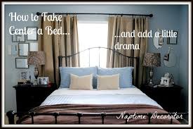 Naptime Decorator How To Fake Center A Bed And Add A Little Drama Master Bedroom Makeover Master Bedroom Design Yellow Master Bedroom