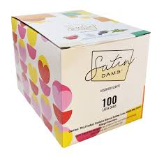 Amazon.com: Satin Dams® Box of 100 Assorted Latex Oral Dams | Grape,  Strawberry, Vanilla and Spearmint Scented Dental Dams | Bulk Hermetically  Sealed Dams : Industrial & Scientific