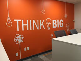 Think Big Wall Decal Office Wall Design Office Wall Decals Meeting Room Design Office