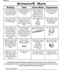 This Is A Packet Of Monthly Homework Menus For First Grade They Are An Alternative To Worksheets And Homework Menu First Grade Homework Kindergarten Homework