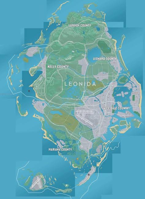 Comparison of Grand Theft Auto map sizes across the series