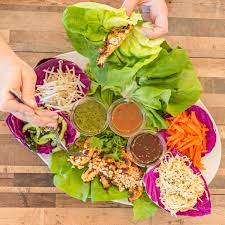 Create your own thai lettuce rolls! The Cheesecake Factory On Twitter We Do The Hard Part For You For Our Thai Lettuce Wraps We Julienne The Carrots And Grill The Chicken Fresh We Even Make All Three