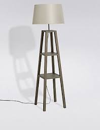 Gray floor lamp with shelf. Theo Grey Wood Shelves Floor Lamp M S Floor Lamp With Shelves Wood Shelves Grey Wood