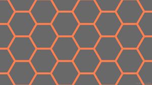 Keep it fashion forward with orange and grey geometric wallpapers the perfect choice as a feature wall in your living or dining room. Wallpaper Hexagon Grey Orange Honeycomb Beehive 696969 Ff7f50 Diagonal 30 25px 314px