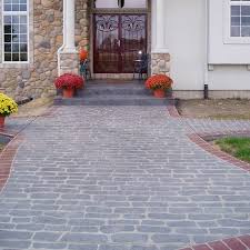 English Cobble Concrete Stencil Duraamen In 2020 Concrete Stencil Concrete Patio