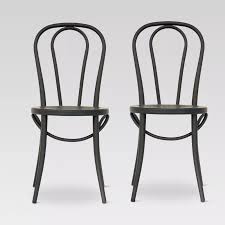 Set Of 2 Emery Metal Bistro Chair Threshold In 2020 Metal Bistro Chairs Bistro Chairs Patio Furnishings