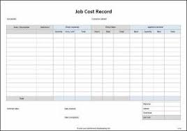 Job Cost Record Template Double Entry Bookkeeping Project Management Templates Job Description Template Bookkeeping