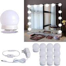 Hollywood Style Led Vanity Mirror Lights Kit With 10 Dimmable Light Bulbs For Makeup Dressing Table And Power Suppl Vanity Mirror Mirror With Lights Led Vanity