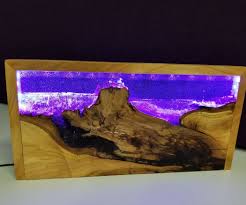 Wood And Resin Led Lamp Resin And Wood Diy Amazing Resin Resin Furniture