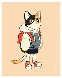 Cat In Hoodie Drawing Catinhoodiedrawing Lea Rmz Character Design Cat Character Cute Art