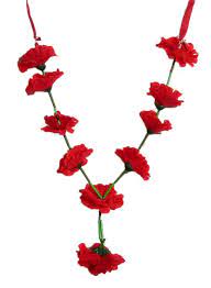 Red Cloth Hibiscus Flower Garland Hibiscus Flowers Flower Garlands Flowers