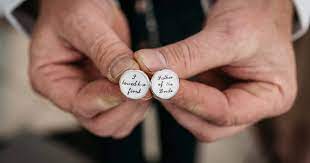 This father of the bride personalized photo cufflinks measures 16mm across and is made with 100% glass cabochons that are resistant to wear and scratches. 11 Sweet Sentimental Father Of The Bride Gifts That Will Melt His Heart