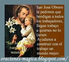 Oracion Milagrosa Al Buen San Jose Para Pedir Nos Envie Pronto Un Trabajo Honesto Y Bien Pagado Oracion Milagrosa Dia Del Trabajador Oracion Para El Trabajo