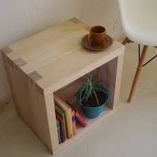 Wooden Side Table Cube Coffee Table Kitchen Table With Storage Diy Coffee Table