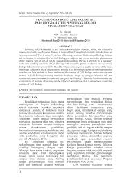 Pdf Pengembangan Bahan Ajar Biologi Sel Pada Program Studi Pendidikan Biologi Uin Alauddin Makassar