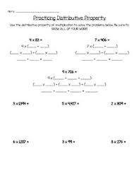 Mathematics has been all about rules and laws since applied to all mathematical operations, multiplication has four basic properties that seem fairly. Distributive Property Of Multiplication Worksheet By Brianna Decker