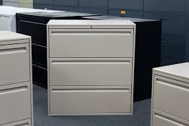 Get contact details & address of companies manufacturing and supplying file metal grey white chubbsafes 4 drawer fire resistant filing cabinet, for file storage, size: Used Haworth 3 Drawer Lateral File Filing Cabinets