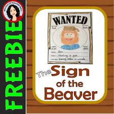 Sign Of The Beaver Novel Study Free Wanted Poster Activity Novel Studies Book Study Lapbook