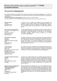 Quelle Information Pour Quelle Societe Outils Complementaires