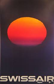 Swissair Japan 1970s Vintage Air Line Posters Vintage Travel Posters Travel Posters Ja Japanese Poster Design