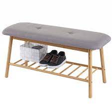 Eine aussagekräftige analyse an verschiedenen bank mit schuhregal ist für viele sehr komplex. Sitzbank Schuhregal Hwc D90 Polsterbank Bank Schuhablage Bambus 44x90x34cm