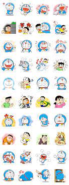 doraemon s many emotions line stickers かわいい漫画の壁紙 ドラえもん イラスト ドラえもん かわいい