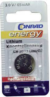 A) a tool such as screwdriver or coin is required to open battery compartment or b) capacity, mah. Conrad Energy Cr2032 Button Cell Rechargeable Ml 2032 Lithium 65 Mah 3 V 1 Pc S Conrad Com