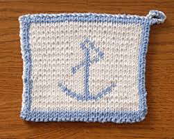 Anchor Double Knitted Potholder Pattern By Elaine Prior