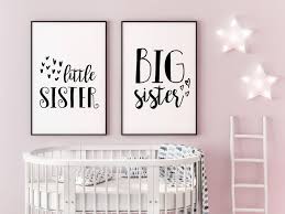 Shared Bedroom Wall Art Big Sister Little Sister Room Decor Etsy Littlesister Bigsister Sharedr Shared Girls Room Sister Room Decor Sisters Shared Bedroom