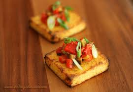Gradually add polenta, stirring constantly with a whisk. Spicy Grilled Polenta Crostini With Roasted Peppers And Olives Baking Obsession
