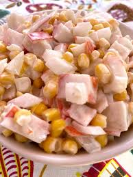 Imitation crab is made from surimi fish paste, by mincing the flesh of the fish and then. Imitation Crab And Canned Corn Salad Recipe Melanie Cooks