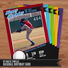 I have tons of others sports cards. Baseball Card Birthday Invitation 5x7 Photoshop Template For Etsy
