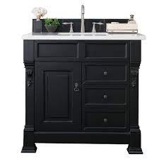 Black bathroom vanities with white marble countertop is perfect for every bathroom is no exception, black vanities can make this important room into a charming preserve. 36 Brookfield Antique Black Single Bathroom Vanity W Drawers