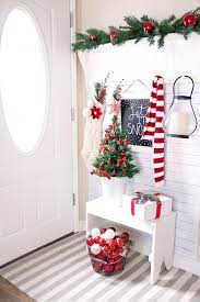 Christmas Home Tour Christmas Entryway Red Christmas Decor White Christmas Decor