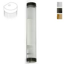 Think of muted colours, a reliance on raw materials and handmade glass shades. Slim Art Deco Wall Light Led Ip44 Casa Lumi