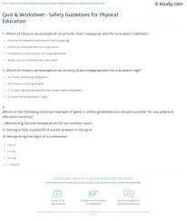 Buzzfeed staff if you get 8/10 on this random knowledge quiz, you know a thing or two how much totally random knowledge do you have? Quiz Worksheet Safety Guidelines For Physical Education Study Com