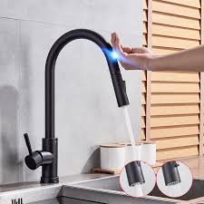 Shop our exclusive collection of black faucets online! Stainless Steel Sensor Kitchen Faucets Black Touch Inductive Sensitive Faucet Mixer Tap Single Handle Dual Outlet Water Modes Buy Black Touch Inductive Sensitive Faucet Mixer Tap Stainless Steel Sensor Kitchen Faucets Wash Basin