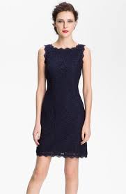 Adrianna Papell Boatneck Lace Sheath Dress Regular Petite Nordstrom Fashion Lace Sheath Dress Navy Bridesmaid Dresses