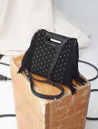 120mminidot Sac M Mini Suede Avec Studs Arrondis Sac Mousquetons Mini