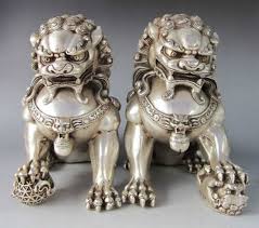 Maybe you would like to learn more about one of these? A Pair Of Chinese Silver Guardian Lion Foo Fu Dog Statues Statue Statue Dogstatue Lion Aliexpress