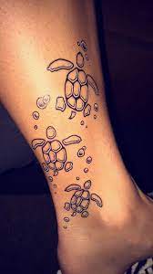 Turtles Under Water Tattoo On Side Leg Turtle Tattoo Designs Turtle Tattoo Sea Turtle Tattoo