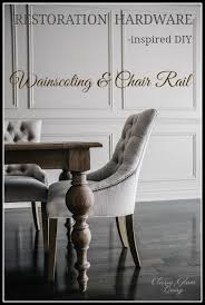 Keep things subtle by painting your chair rail and other moldings in a monochromatic color scheme. Restoration Hardware Inspired Diy Wainscoting Chair Rail Classy Glam Living