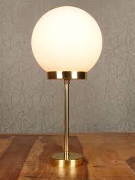 Polished Brass Table Lamp With Opal Glass Globe In 2020 Brass Table Lamps Table Lamp Lamp