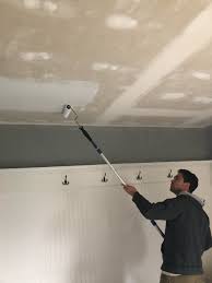 I need to clean the textured ceilings in my house before i paint them. How To Remove Popcorn Ceilings Like A Pro Smoothing Textured Ceilings