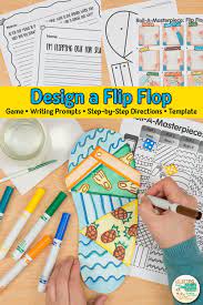 Flip Flop Drawing Game Art Games For Kids Classroom Art Projects Summer Art Projects