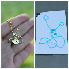 By drawing on the forms and features of more pedestrian animals, you'll learn how to give shape to the bizarre creatures that roam the depths of your imagination, adding to the bestiary of the ages. I Love The Idea Of Turning A Kid S Drawings Into Jewelry It Is So Sweet To Have You Children S Artwork With You Kids Jewelry Drawing For Kids Art Necklaces